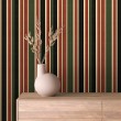Papier peint striped design contemporain rayures verticales vert