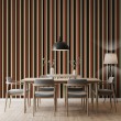 Striped wallpaper modern design vertical stripes red and green