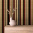 Striped wallpaper retro elegant design vertical stripes burgundy and yellow