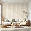 Striped wallpaper elegant design vertical stripes beige