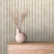 Striped wallpaper elegant design vertical stripes beige