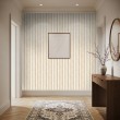Striped wallpaper classic design vertical stripes beige