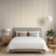 Carta da parati striped design classico strisce verticali beige