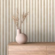 Carta da parati striped design classico strisce verticali beige