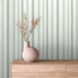 Striped wallpaper modern design vertical stripes mint green