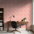 Striped wallpaper modern design vertical stripes coral red
