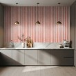 Striped wallpaper modern design vertical stripes pink