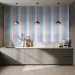 Papier peint striped design moderne rayures verticales rose et bleu