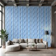 Carta da parati striped design moderno strisce verticali blu