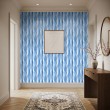 Papier peint striped design moderne rayures verticales bleu