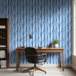 Papier peint striped design moderne rayures verticales bleu