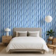 Carta da parati striped design moderno strisce verticali blu