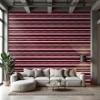 Papier peint striped design moderne rayures horizontales bordeaux multicolore