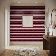 Papier peint striped design moderne rayures horizontales bordeaux multicolore
