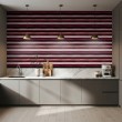Papier peint striped design moderne rayures horizontales bordeaux multicolore
