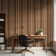 Papel pintado striped diseño clasico elegante franjas verticales burdeos multicolor
