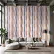 Papier peint striped design artistique moderne rayures verticales rose et bleu