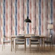 Carta da parati striped design artistico moderno strisce verticali rosa e blu