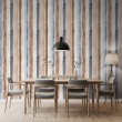 Gestreifte Tapete modernes Design vertikale Streifen beige und blau