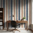 Striped wallpaper classic elegant design vertical stripes blue and pink
