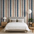 Papel pintado striped diseño clásico elegante franjas verticales azul y rosa