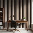 Papel pintado striped diseño clásico elegante franjas verticales marrón oscuro