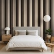 Striped wallpaper classic elegant design vertical stripes dark brown