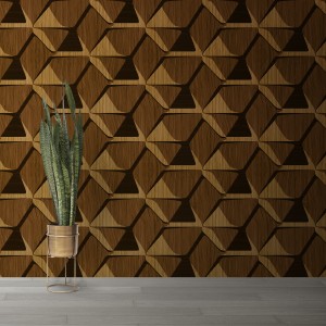 Wood Wallpaper Dark Brown...