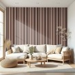 Striped wallpaper classic elegant design vertical stripes brown and burgundy