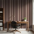Carta da parati striped design classico elegante strisce verticali marrone e bordeaux