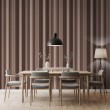 Papel pintado striped diseño clásico elegante franjas verticales marrón y burdeos