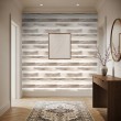 Striped wallpaper artistic modern design horizontal stripes beige