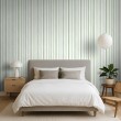 Striped wallpaper modern design vertical stripes mint green