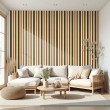 Striped wallpaper modern design vertical stripes orange