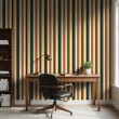 Striped wallpaper modern design vertical stripes orange
