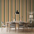 Carta da parati striped design moderno strisce verticali arancione