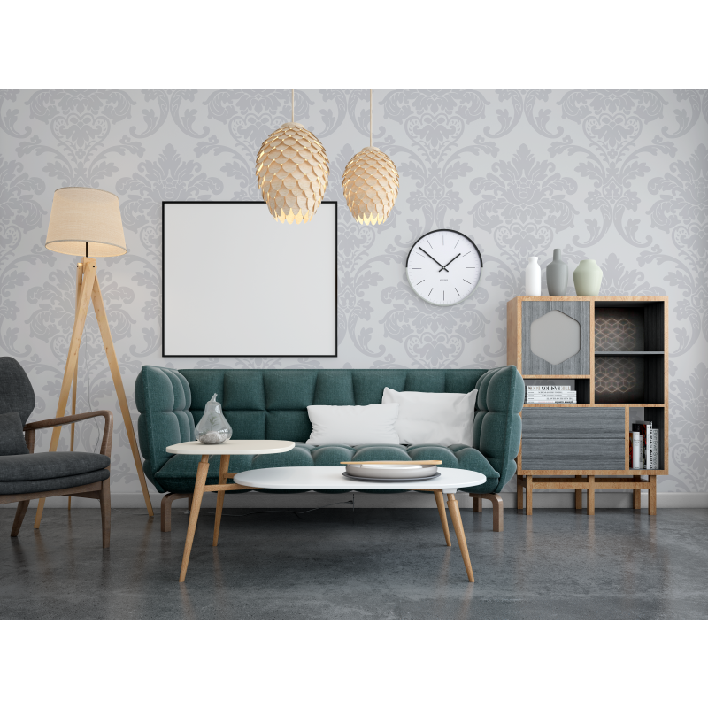 Gray Victorian Wallpaper