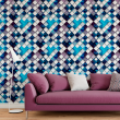 Geometric Wallpaper blue triangles