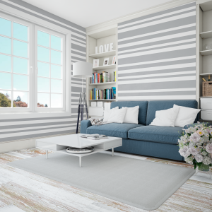Wallpaper Rayas Blanco y Gris
