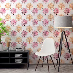 Floral Wallpaper Yellow and...