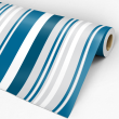 Wallpaper Blue and White fine stripes