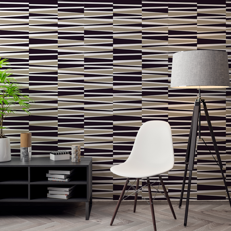 Papel Pintado Geométrico Triángulos diagonales