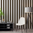 Brown and White Stripes Wallpaper