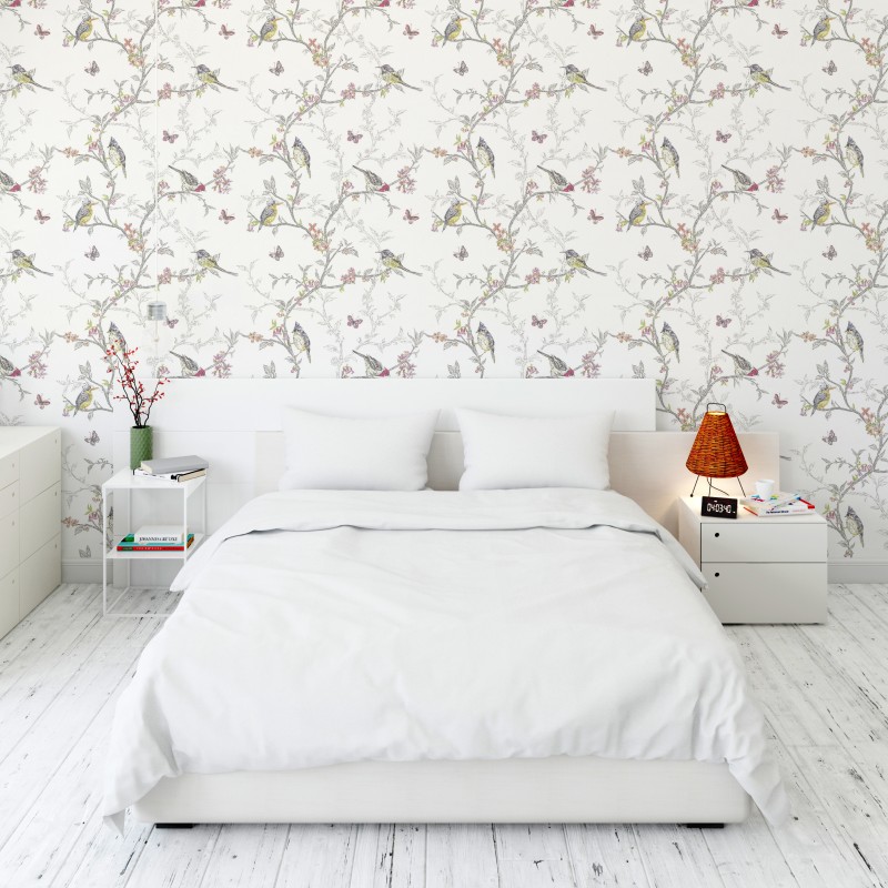 Romantic birds wallpaper