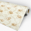 Papier peint floral en or