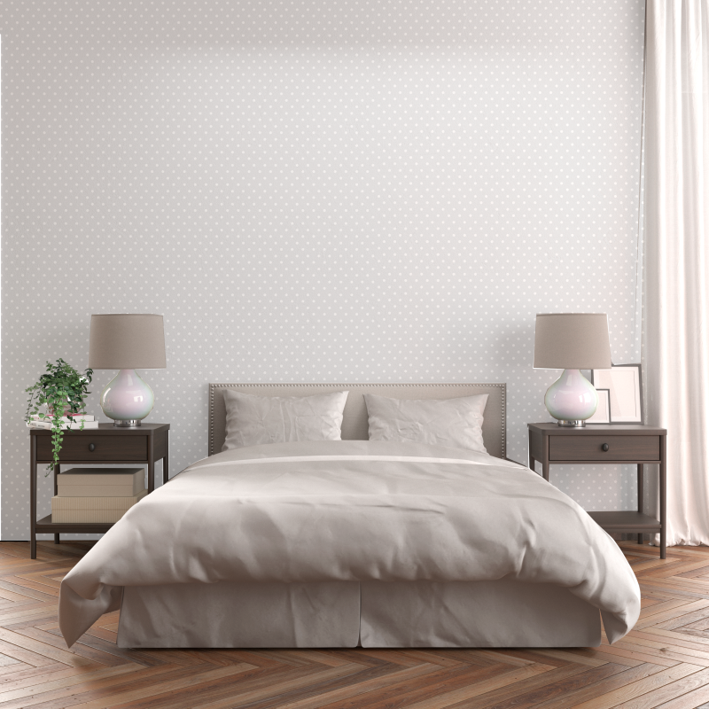 Papel Pintado Geométrico Puntos en fondo gris