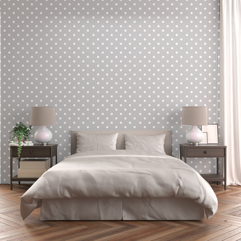 Geometric wallpaper Dots on grey background together