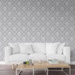 Grey and white victorian wallpaper