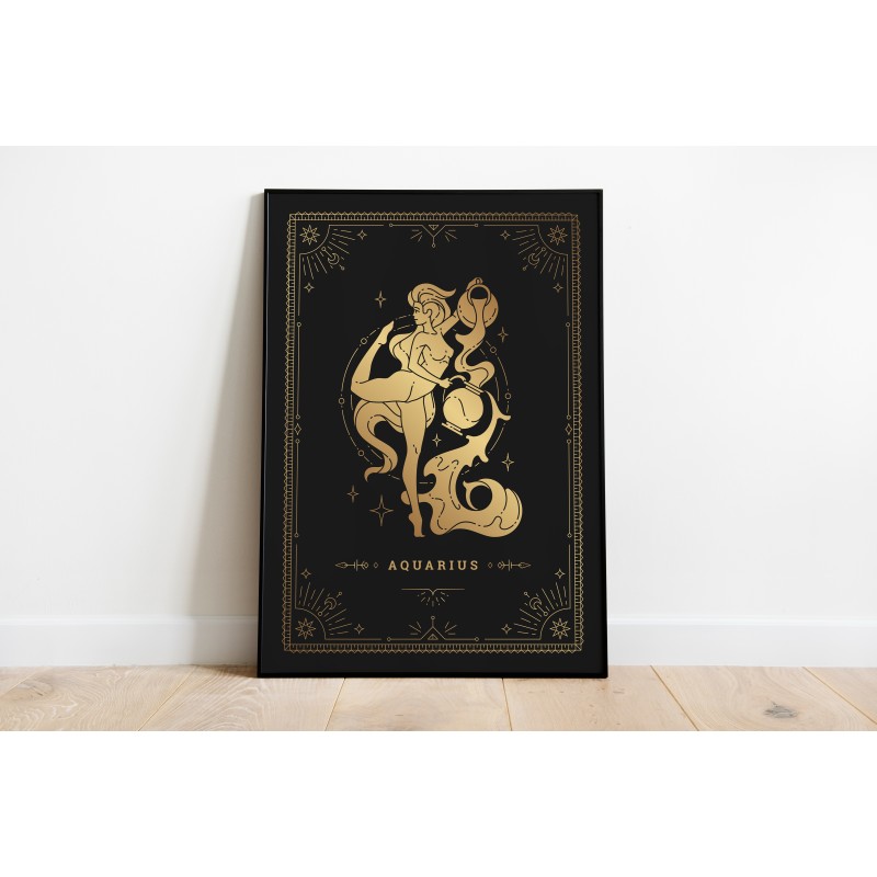Aquarius - Cancer Horoscope Wall Art Decorative Poster