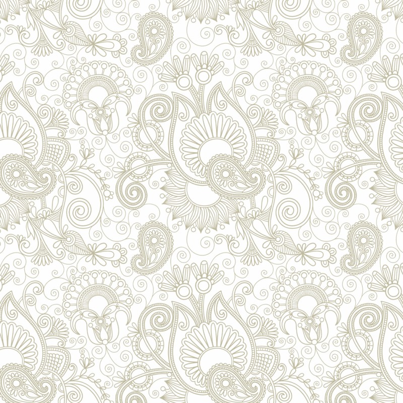 Trivial cream arabesque wallpaper